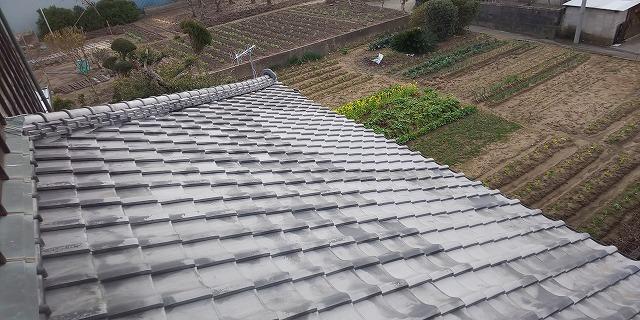 瓦屋根の補修完了